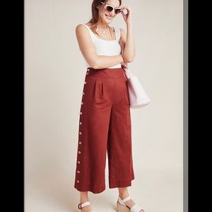 Anthropologie Wide Leg Crop Pants Size 14
